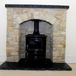 Tumbled Tipperary Sandstone With Limestone Hearth And Limestone Mantle