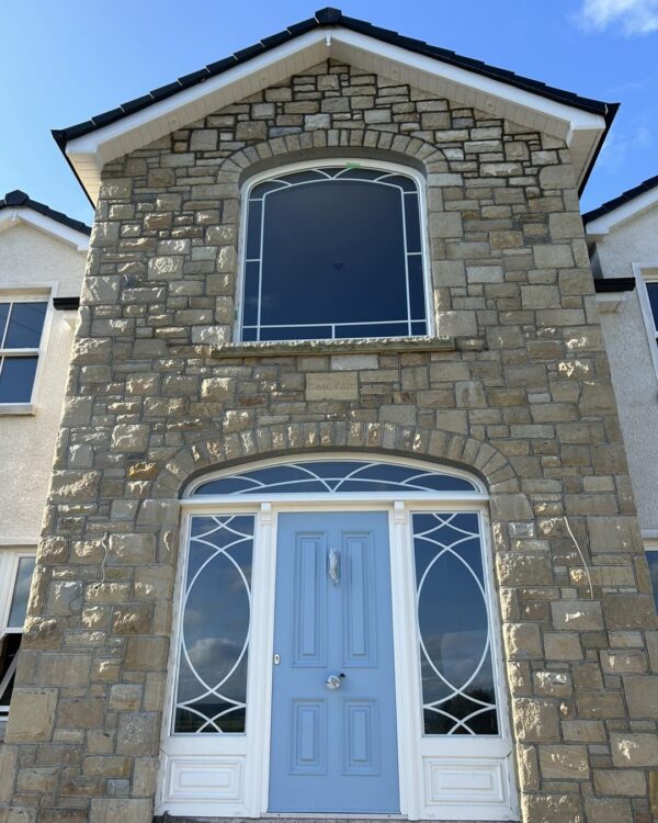 Donegal Sandstone Building Stone with Rock Faced Sandstone Cills & Heads